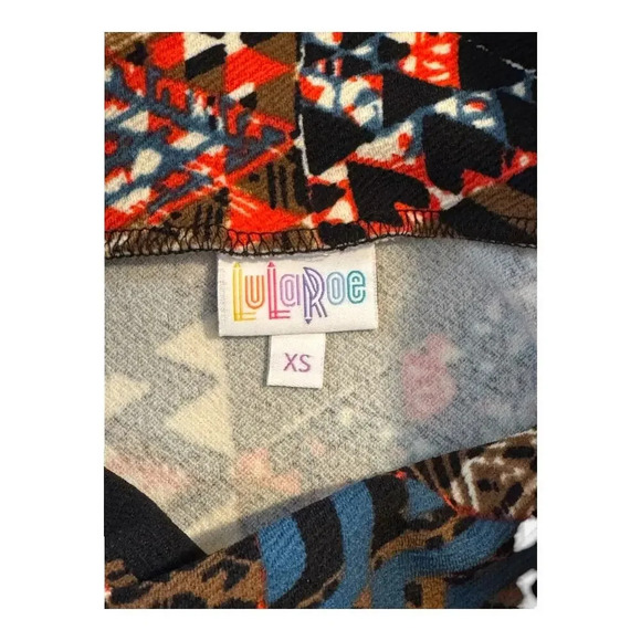 NEW LuLaRoe Cassie Women's XS Geometric Pencil Midi Skirt Multicolor Casual‎ - Picture 3 of 6